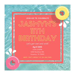 Jasmyn's Birthday Invitation
